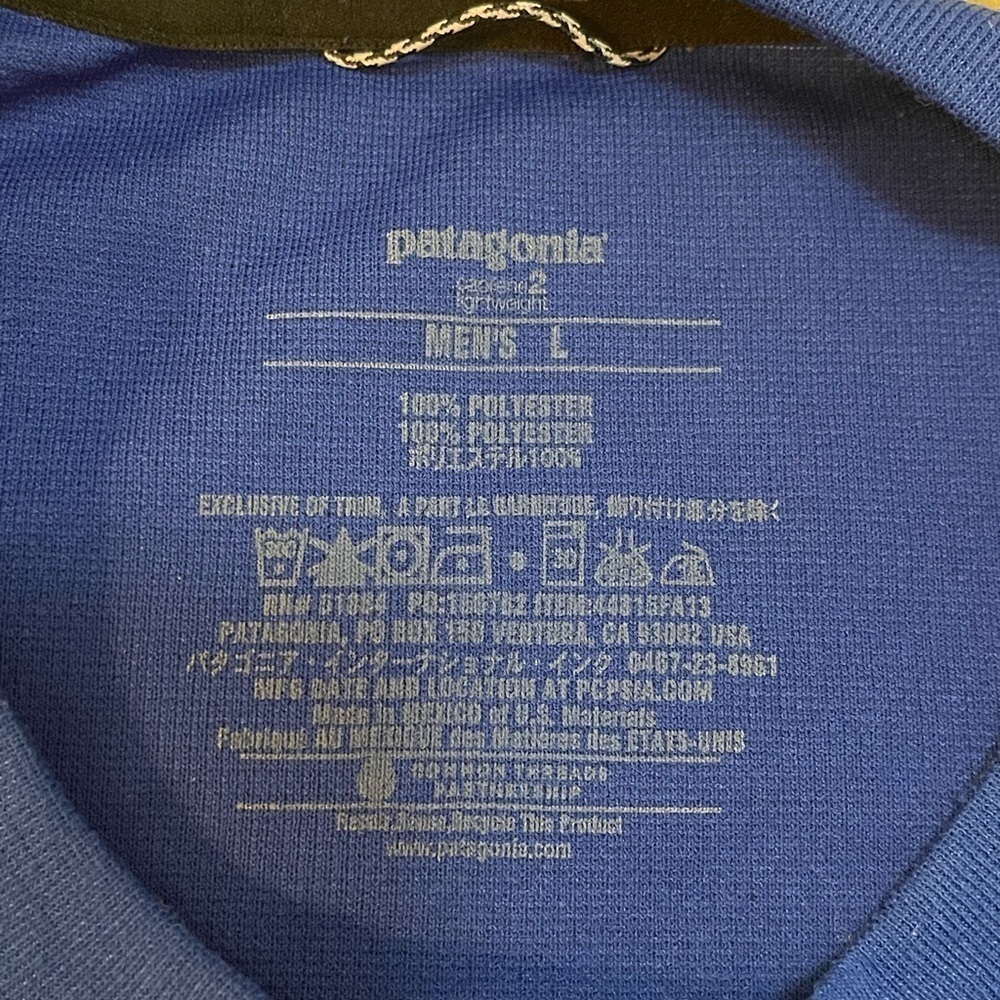 Patagonia blue long sleeve lightweight capilene shirt Men’s size large - Picture 5 of 5